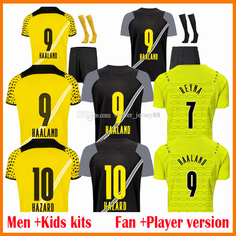 

21 22 soccer jerseys Fan Player version home away 2021 2022 football shirts HAALAND Malen BRANDT PLSZCZEK BELLINGHAM HUMMELS men kids kits uniform jersey, Kids home kit