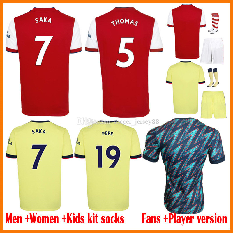 

2021 2022 Arsen soccer jerseys player verison women lady Kids kit 21 22 PEPE SAKA WILLIAN NICOLAS CEBALLOS GUENDOUZI TIERNEY HENRY Camisa de futebol football shirt, Kids home kits