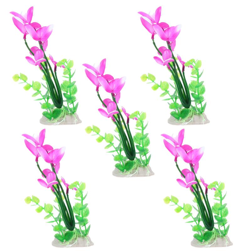 

Decorations 5pcs Aquarium Landscaping Ornament Fish Tank Aquatic Plant Decorative