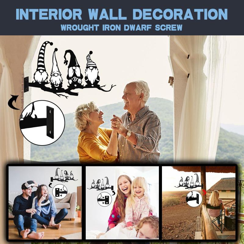 

Steel Branch Gnomes Decoration Metal Tree Art Garden Gnome Backyard Decorations