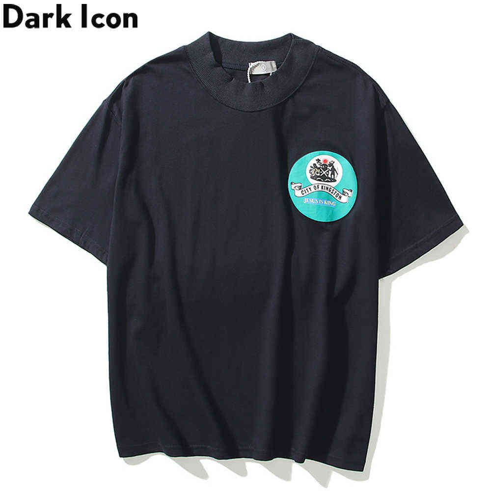 

Wide Ribbon Collar Oversized Rap Tshirt Men Summer Crew Neck Hipster Men's T-shirt Tee Shirts Male Top 210603, Pink