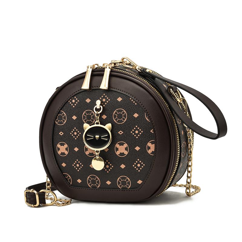 

Evening Bags High Quality Women Fashion PU Leather Small Round Handbags Brand Designer Lady's Shoulder Crossbody Bag Women's Circle Handbag