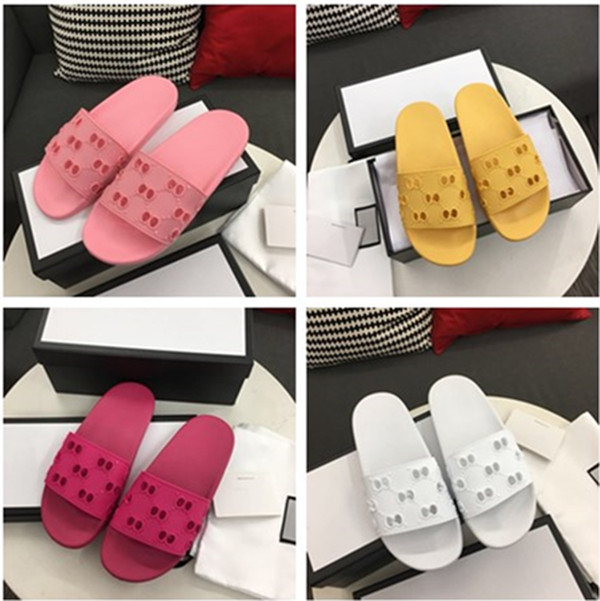 

2022 Latest highs quality leather slipper fashions men and women sandals slippers high heels brand sneakers fashion casual size 35-45, Red