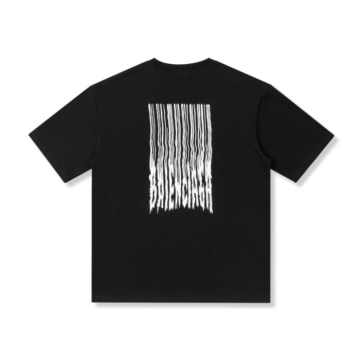 

2021 Europe Luxury Paris Summer T-Shirts The waterfall printing tee Men Women Cotton short sleeve high street tshirt, White