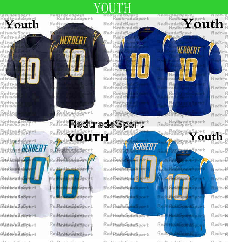 

Kids Youth New 10 Justin Herbert 97 Joey Bosa 33 Derwin James 13 Keenan Allen 30 Austin Ekeler Football Jersey Light Blue Boys AO9, Kids navy blue