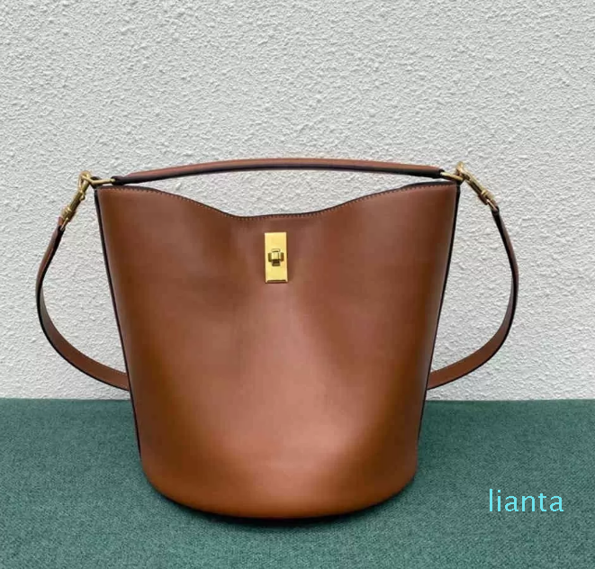 

2021 new mother and child bag middle ancient bucket16 old flower Arc de Triomphe bucket Single Shoulder Messenger large capacity, Caramel small