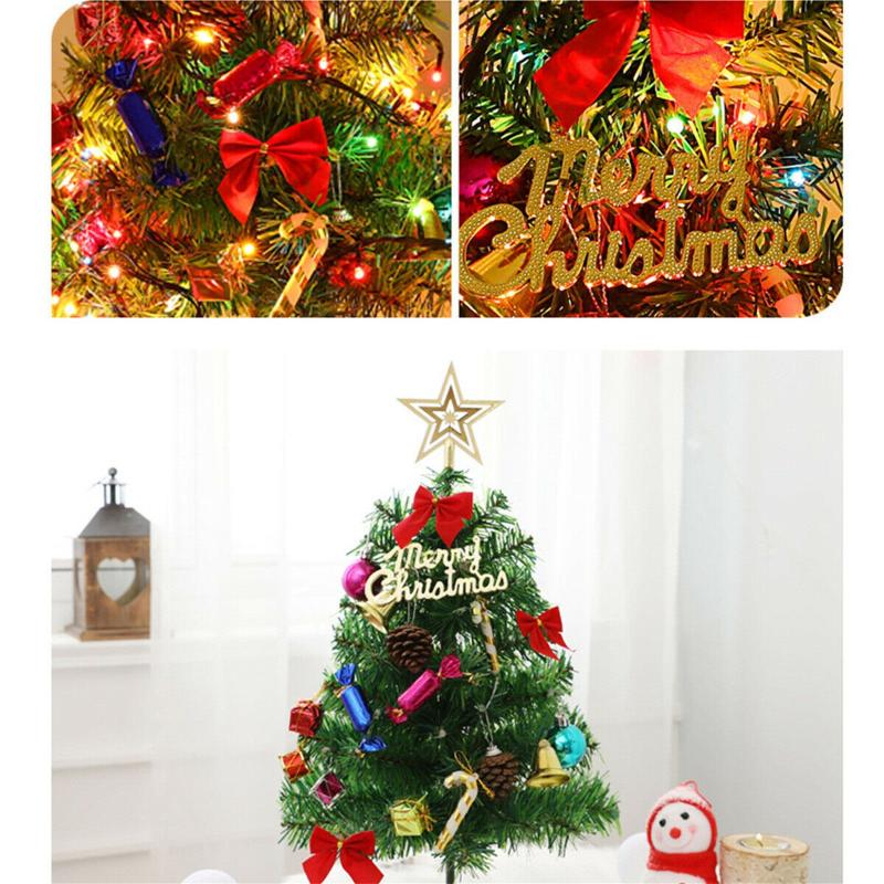 

Christmas Decorations Diy Tree With Lights Led Glowing Flashing Artificial Snow Frost Pine Needles Year Small Tabletop Xmas Trees #YJ