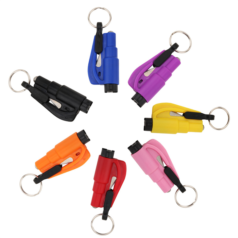 

Cell Phone Straps Car Safety Hammer Spring Type Escape Hammer Window Breaker Punch Seat Belt Cutter