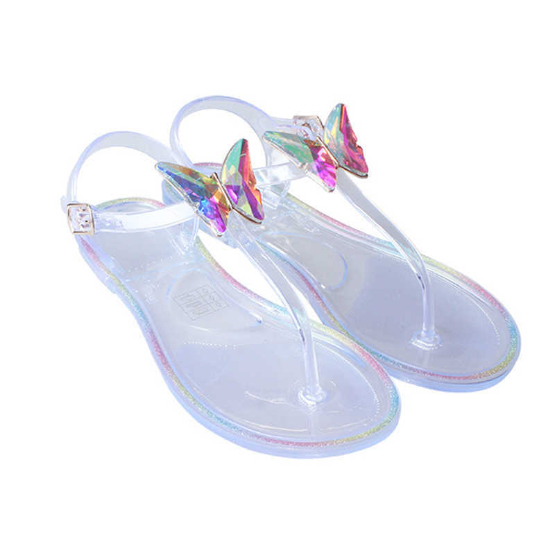 

Classic luxury Designer Diamond Women Jelly Shoe Fashion Flat Casual Transparent Female Low Sandal Breathable Woman Flip Flop With s TopSelling, Black