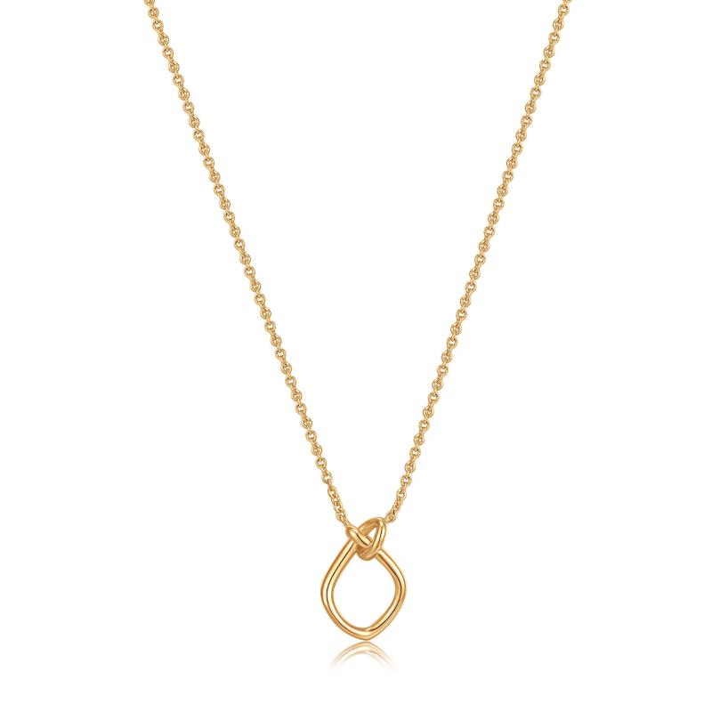 

Pendant Necklaces MANI E PIEDI Gold Silver Knot Necklace For Women Real Plating Luxury Quality Jewelry On The Neck 2021 Trend
