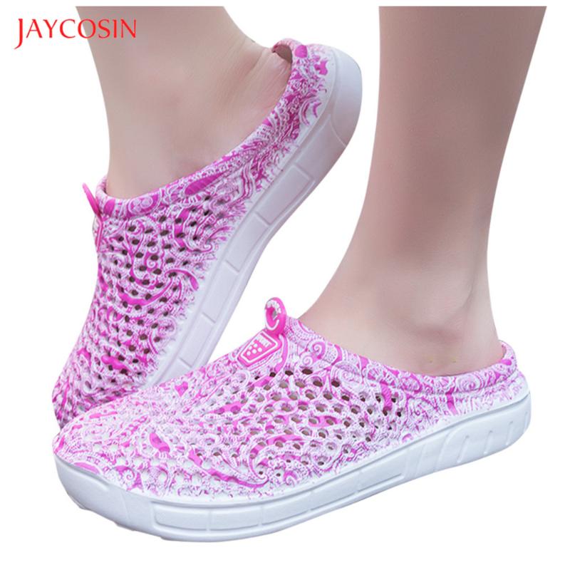 

Slippers Jaycosin Women Summer Solid Hollow Outdoor Pool Sandals Beach Shoes Water Shower Flip Flops Lightweight 36-41, Black