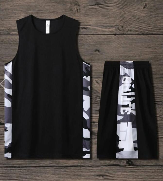 

DIY Pirnted Basketball Jerseys Set Uniforms kits Men Women Unisex Shirts Shorts Suit Sports Clothes Custom Made Sportswear black