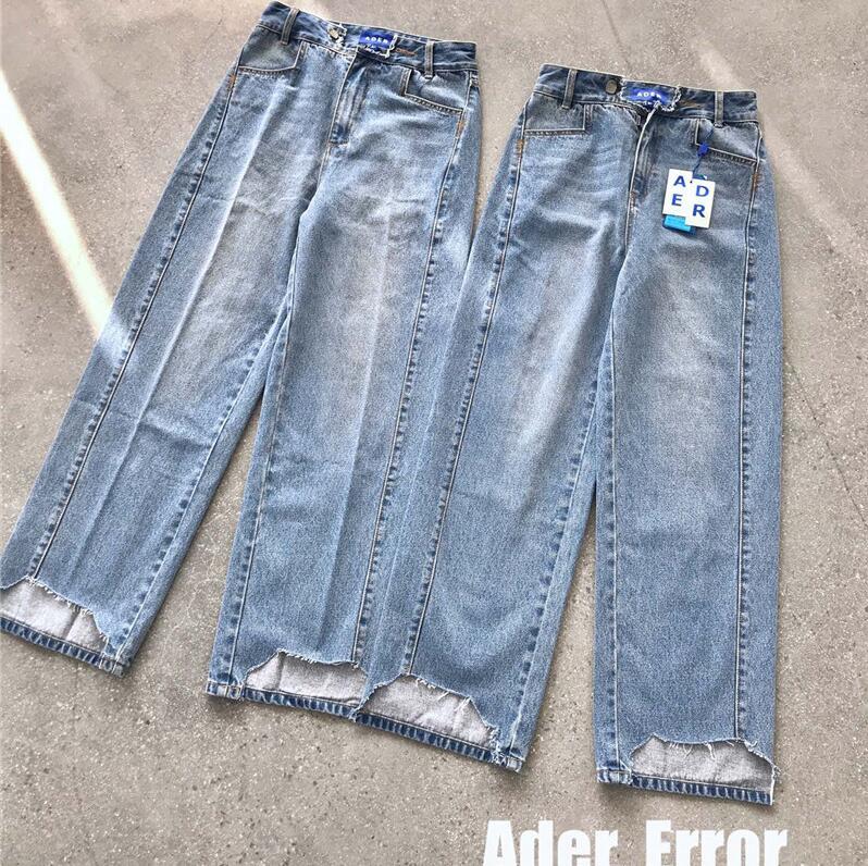 

Jeans Men Women 1 High Quality Pants Broken Back Pockets Trousers, Blue