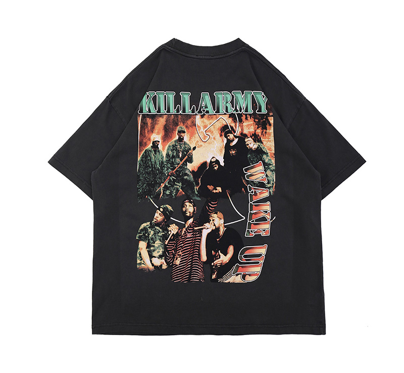 

2021 spring summer USA fashion Music Band Print Tee Men t shirt Women Short Sleeve Streetwear Cotton Tshirt, White;black