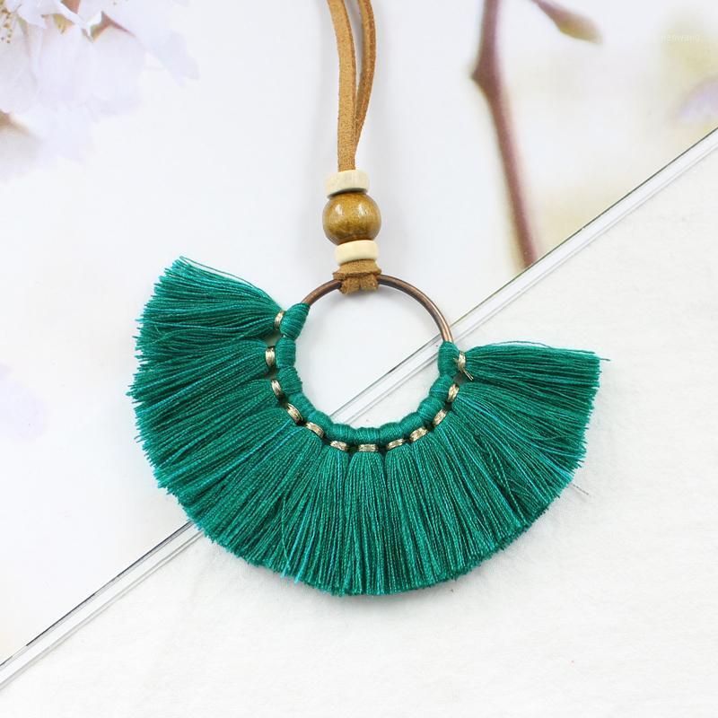 

Ethnic Bohemian Long Leather Circle Round Fashion Jewelry Wedding Bridal Statement Fringe Necklaces Vintage Charm Sweater Chain Chains