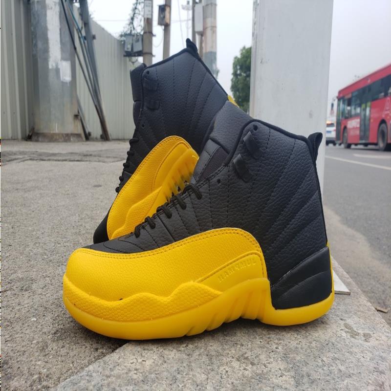 

French Gold Grey New 12 Reverse Playoff Game University Dark Basketball Concord OVO Grey Men Sneakers Flu Dark Shoes Dark 12 Blue White Otlw, Black