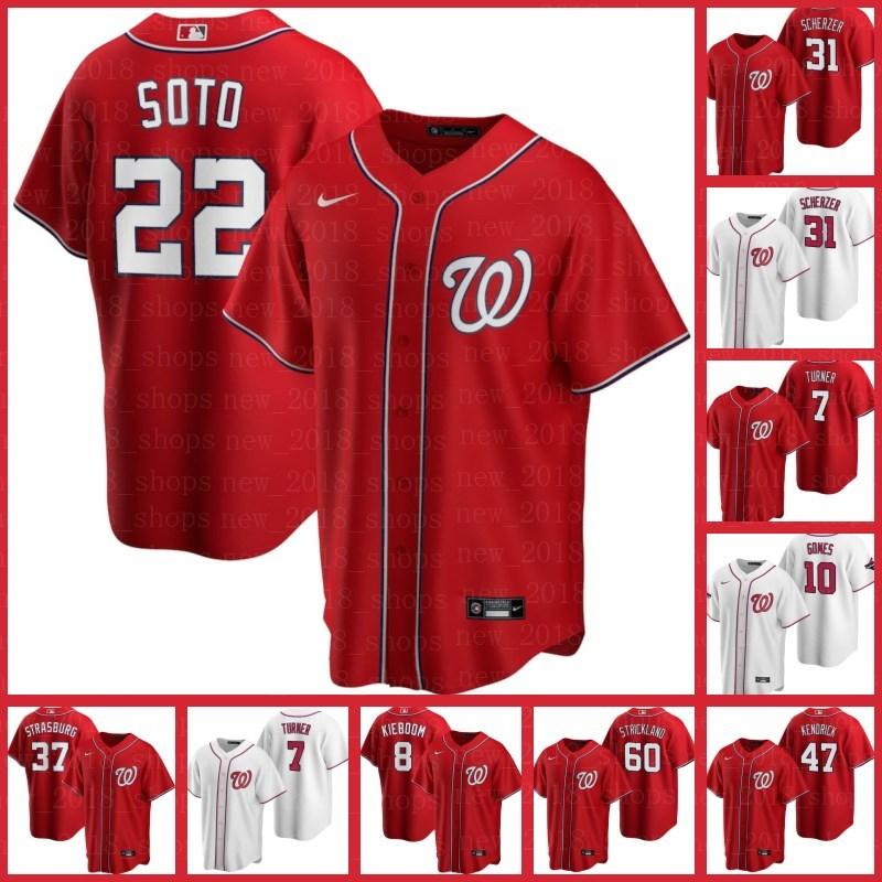 

Washington Nationals Jerseys 31 Max Scherzer 22 Juan Soto 7 Trea Turner 8 Carter Kieboom 12 Kyle Schwarber 14 Starlin Castro Baseball Vi, Blue;black