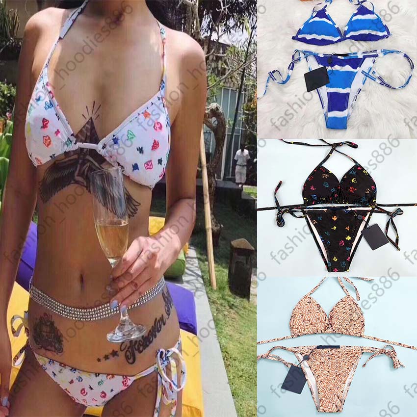 

Bikini Swimsuit swimwear for women Designer Bathing Suits dress pants shirt Two piece split cross strap Pant It' very elastic, #16 box