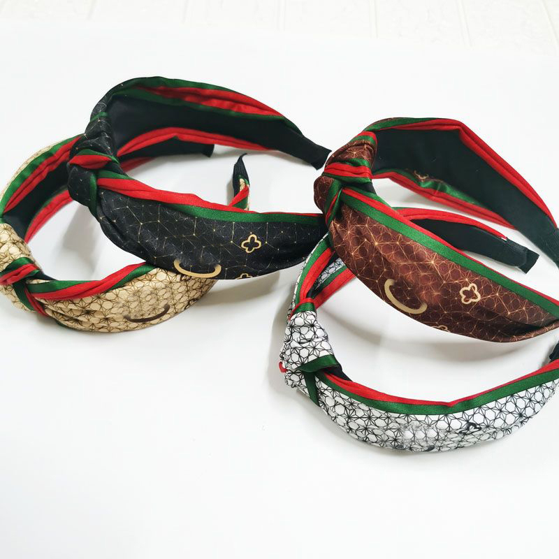 

Designer Brand Twist Turban Double Letter G Print Headband Women Stretch Hairbands Sport Headbands Yoga Headwrap Bandana Hair Accessories