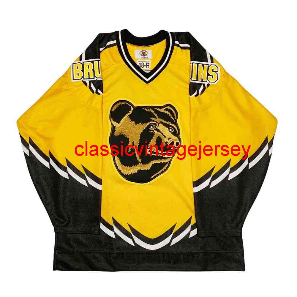 

Rare Boston Bruins Pooh Bear On Ice Jersey New Embroidery Custom Any Name Number XS-5XL 6XL, Black