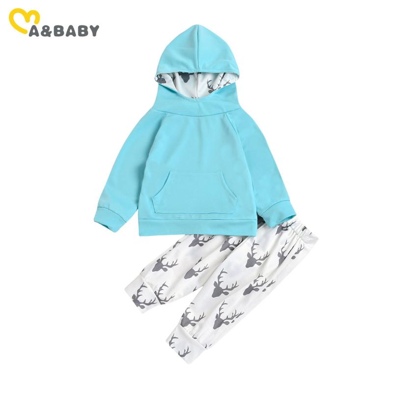 

Clothing Sets Ma&Baby 3-24M Christmas Toddler Infant Baby Boy Clothes Set Autumn Spring Long Sleeve Deer Hooded Tops Trousers Xmas Costumes, White