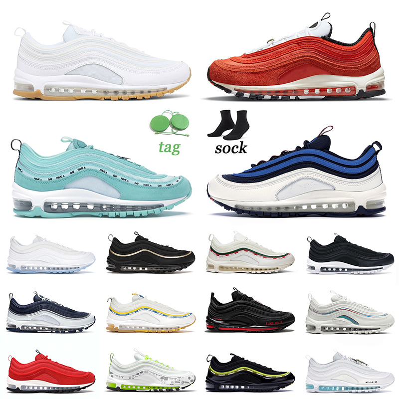 

Top Quality 97 Running Shoes First Use White Gum Tropical Twist Tab Obsidian Undefeated Ghost Mens Womens 97s Outdoor Trainers Sneakers 36-45, D72 metallic gold 36-46