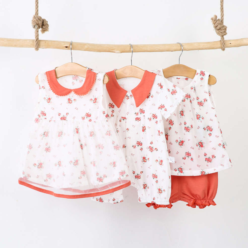 

Boys and girls suits Summer fashion girls' leisure suit summer children's middle and small foreign style Korean Short Sleeve two piece set, White