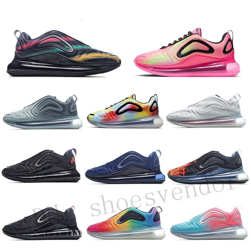 

72c Bubble Pack Mens Running Shoes mesh pure platinum laser fuchsia cushion footwear Black Tint Volt Aqua Powder Golden Undercover Women Spo, White;red