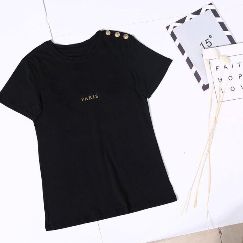 

2021ss Bronzing Printing Letter Womens T shirt short sleeve Women tshirt Over Size T-shirt Girl Female summer fashion Clothing, White
