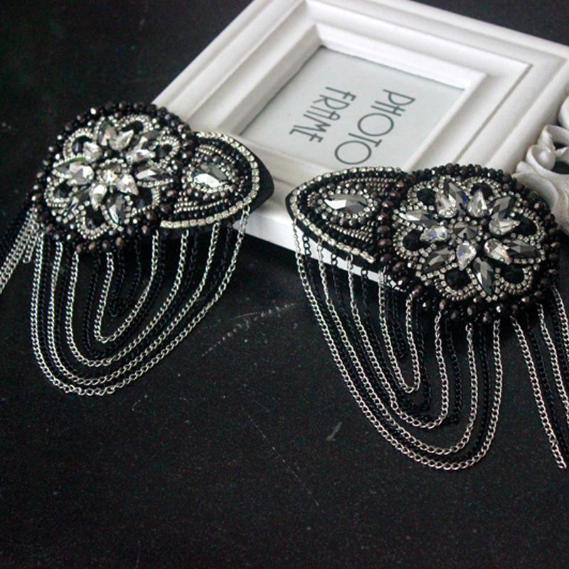 

Pins, Brooches 1 Pair Handmade Shoulder Board Badges Clothing Epaulet Epaulette Shirt Suit Tassel Brooch Stage Jewelry Accessories