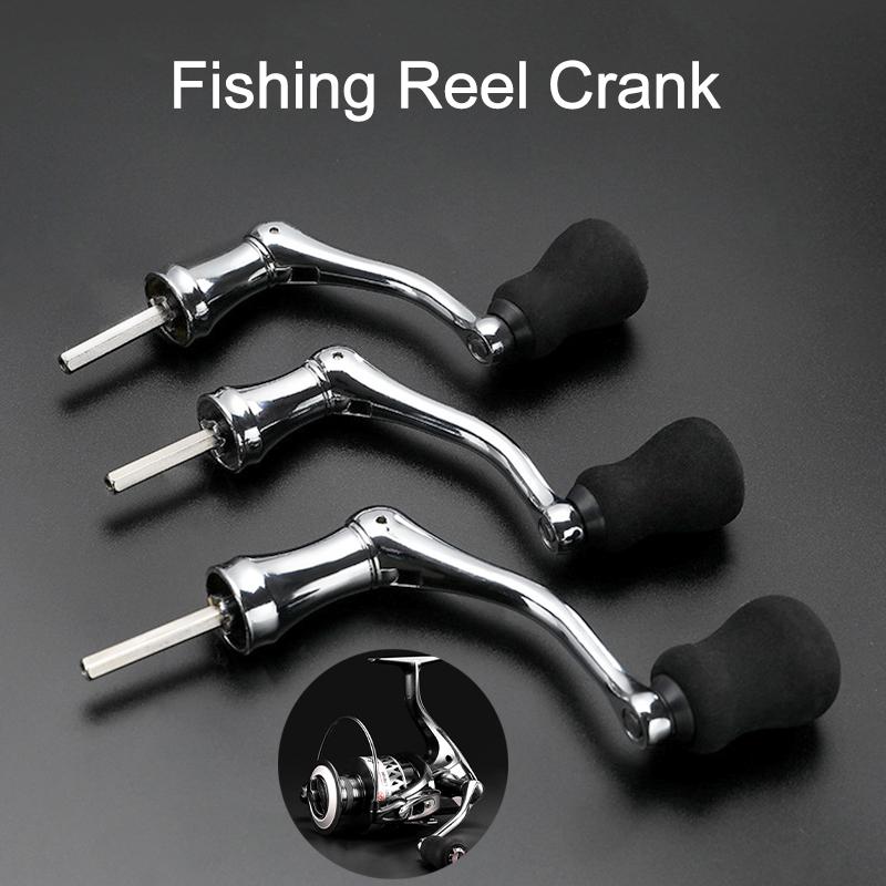 

Baitcasting Reels Spinning Reel Handle Metal Fishing Crank Replacement Part With Plastic Rotatable Grip Knob