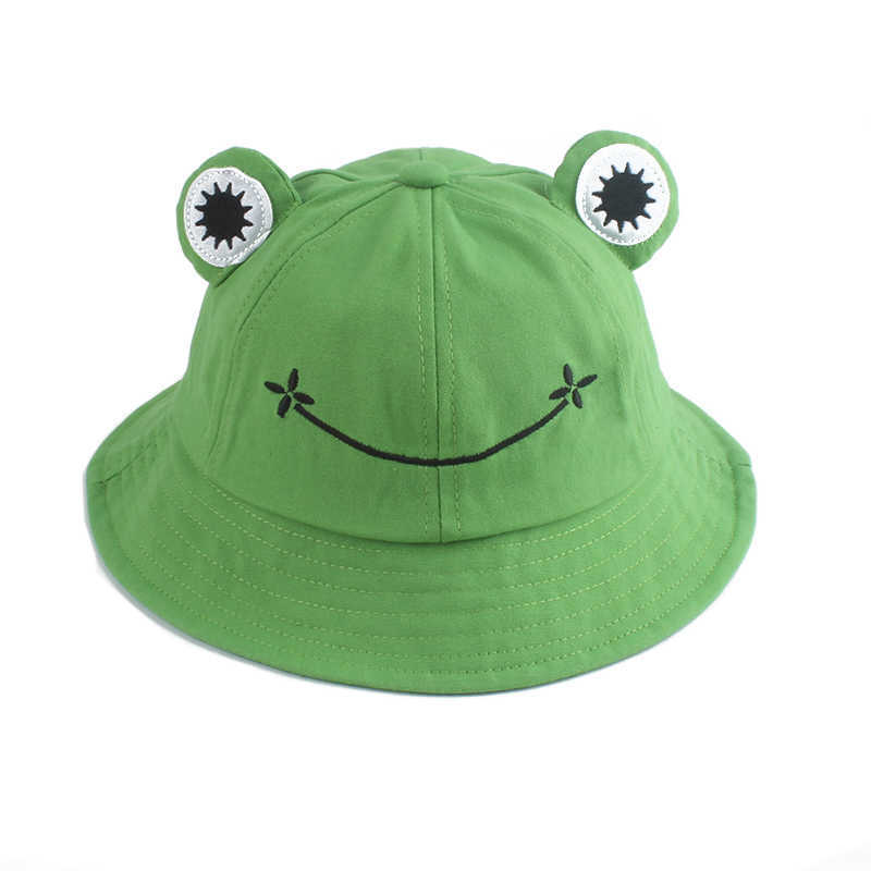 

Parent-kid Cartoon Frog Bucket Hat Panama Fishing Cap Cute Froggy Homme Femme Bob Chapeau Outdoor Sun Fisherman, Black