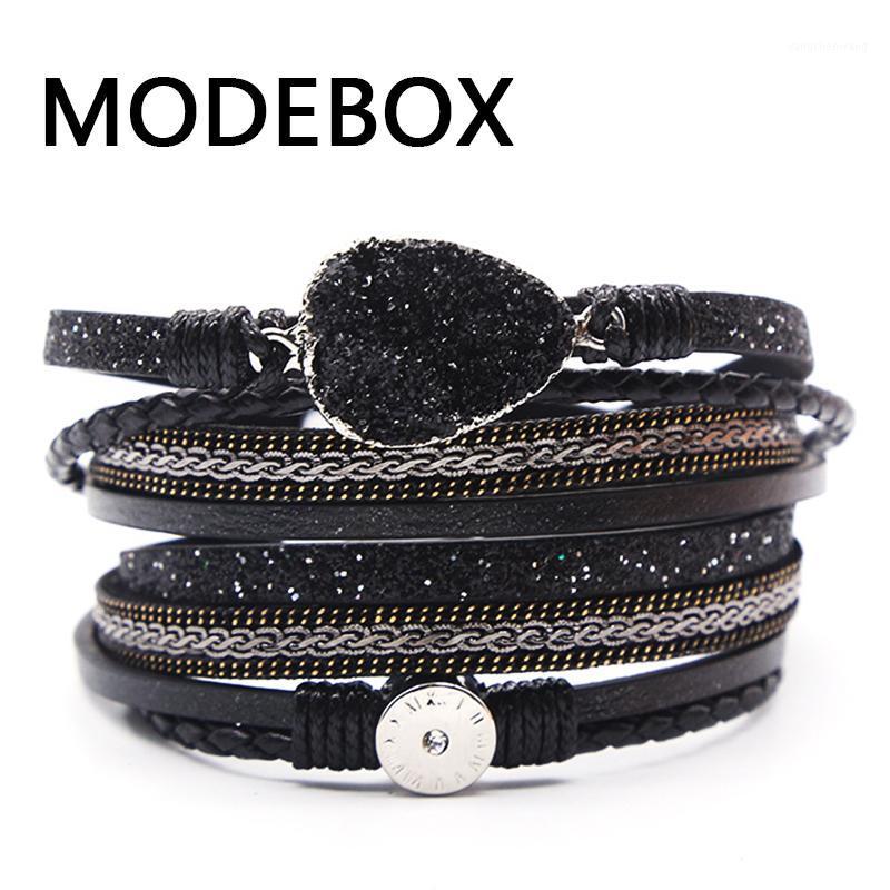 

Heart Leather Bracelets Metal Dial Bracelet Charm Punk Wristband Bangle Jewelry