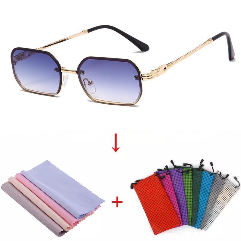 

Sunglasses Women's Fashion Trending Vintage Metal Square Glasses Men Luxury Designer Eyeglasses Vendors Decorative Driving UV400