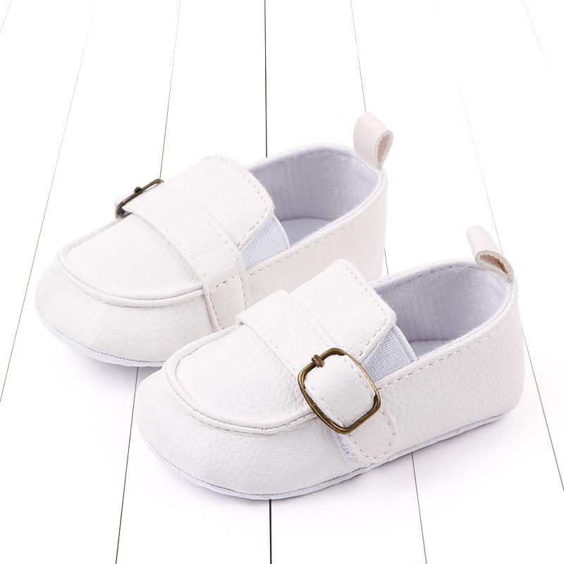 

First Walkers Fashion 2022 Retro White PU Leather Shoes For Babies Children's Flat Walker Baby Girl Boys Born