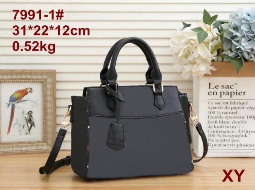 

High quality designer Handbags Leather Fashion Classic Women Shoulder Bag high quality Woman Single Handle Tote Shopping Bags 7991#, Black