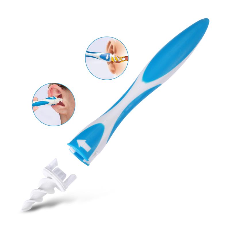 Electric Nose & Ear Trimmers Silicone Earwax Removal Cleaner Earpick 15 Replacement Heads-image-699834096