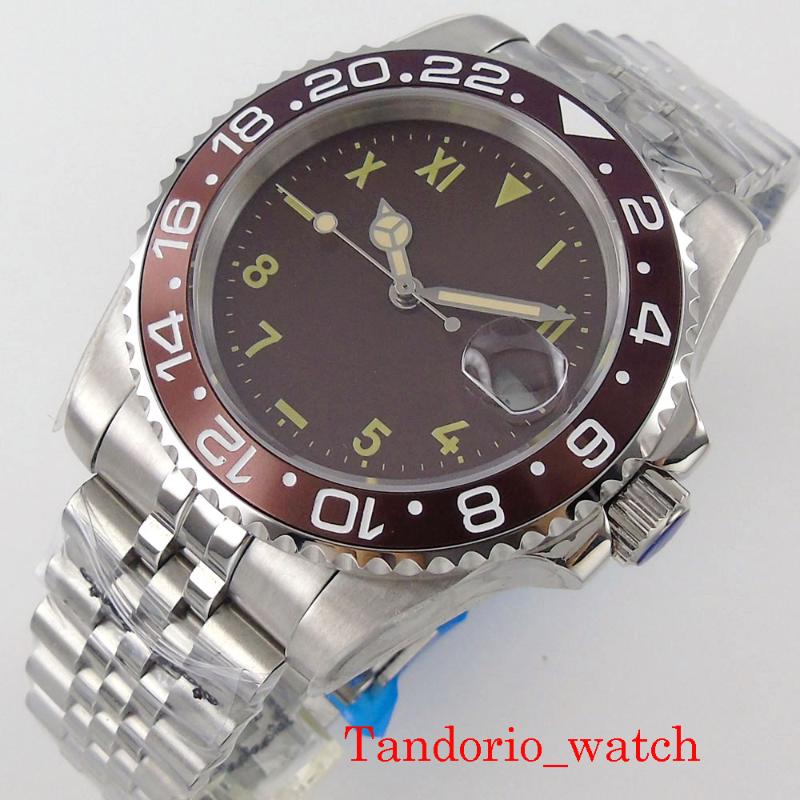 

Wristwatches 40mm 21 Jewels MIYOTA 8215 Sapphire Glass Luminous Rotating Bezel Mechanical Automatic Mens Watch Oyster Bracelet, Mingzhu 2813