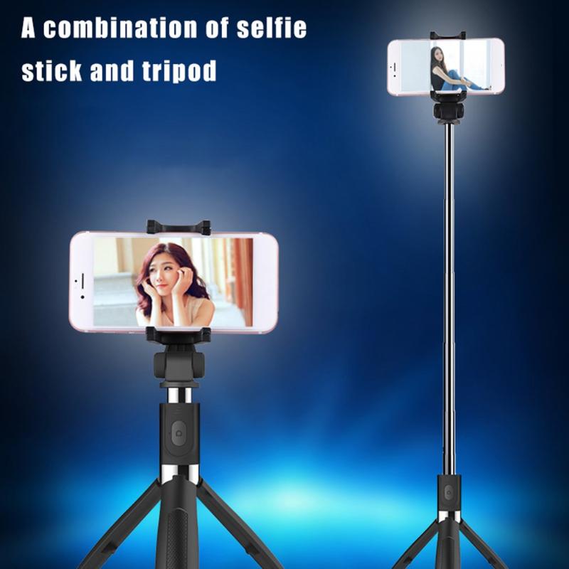 

Mobile Phone Tripod Selfie Stick With Foldable Stand Handheld Video Live Monopod Universal Tripods