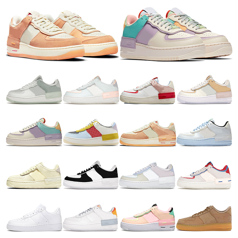 

shadow women men casual shoes Pale Ivory Spruce Aura Sunset Pulse triple white Coral Pink Barely Green platform sneakers size 5.5-11