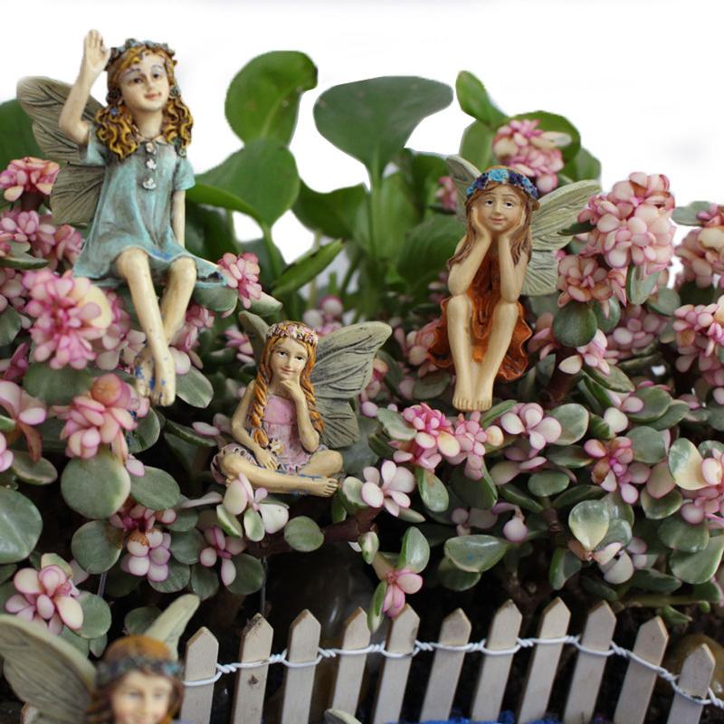 

Garden Decorations Cute Princess Resin Creative Crafts Ornaments Little Girl Model Standing Micro Landscape Flower Pot Decoration Home Statu