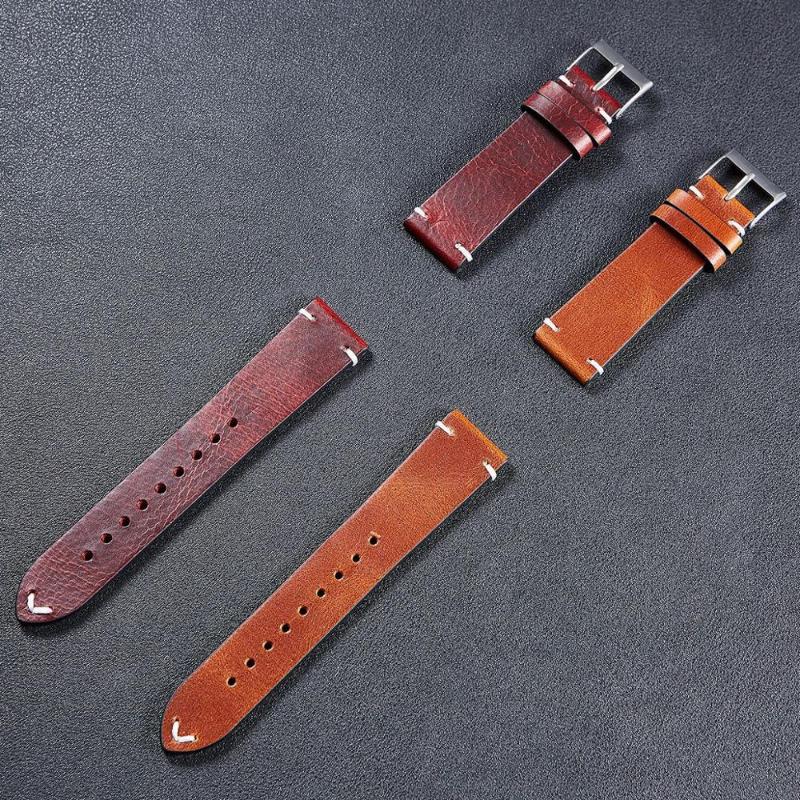 

Watch Bands Genuine Leather Watchbands Bracelet Black Blue Green Brown Cowhide Strap For Women Men 20mm 22mm Wrist Band