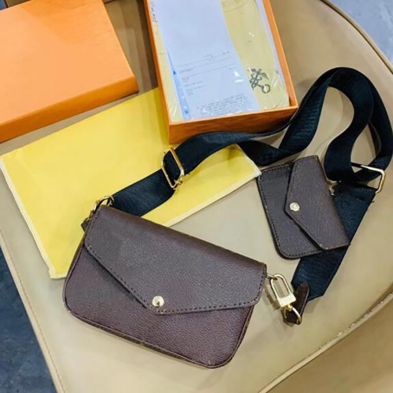 

Multi Pochette felicie women Hobo 3 Piece Combination Multi Functiona Wallet Crossbody Bags Shoulder Genuine Real handbag Coin Purses Totes Strap Chain Wallets, Additional freight