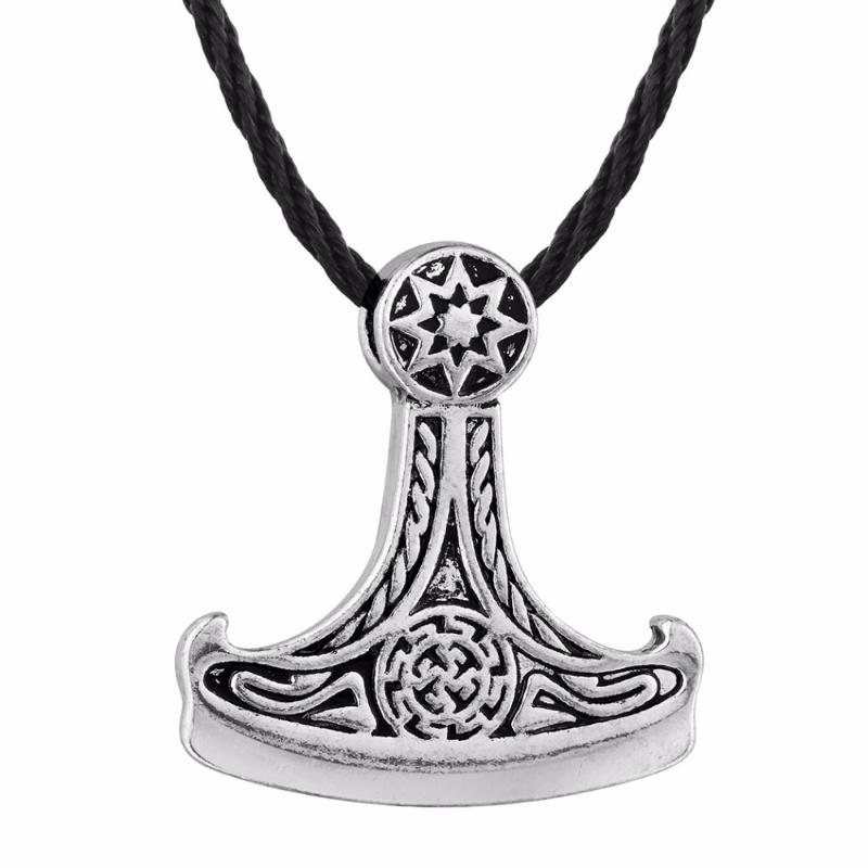

Pendant Necklaces Nostalgia Viking Mens Axe Amulet Slavic Perun Necklace Antique Minimalist Jewelry Making