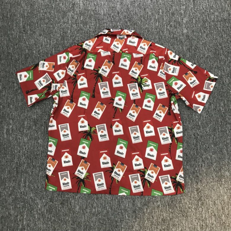 

Shirt Men Women Hawaiian Style Red T-shirt Fashion Trend High Street Shirts