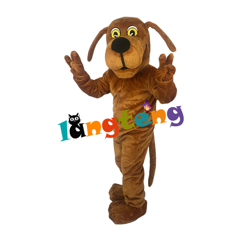 Costumes de mascotte973 Brown Dog Mascot Costume Cartoon Characon Suit New Version Adult