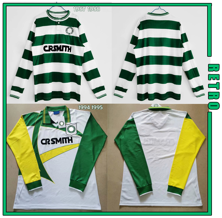 

Celtic Long sleeve 1987 1988 1994 1995 retro soccer jersey GASCOIGNE ALBERTZ FERGUSON Vintage classic football shirts, 1987 1988 retro