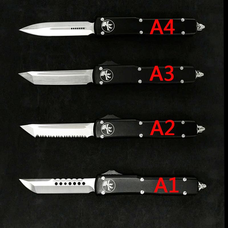 

High quality Microtech UTX85 Ultratech Self defense knife UTX70 Knife D2 Blade T6 Aluminum (CNC) Handle Outdoor Camping Knives EDC tool 001