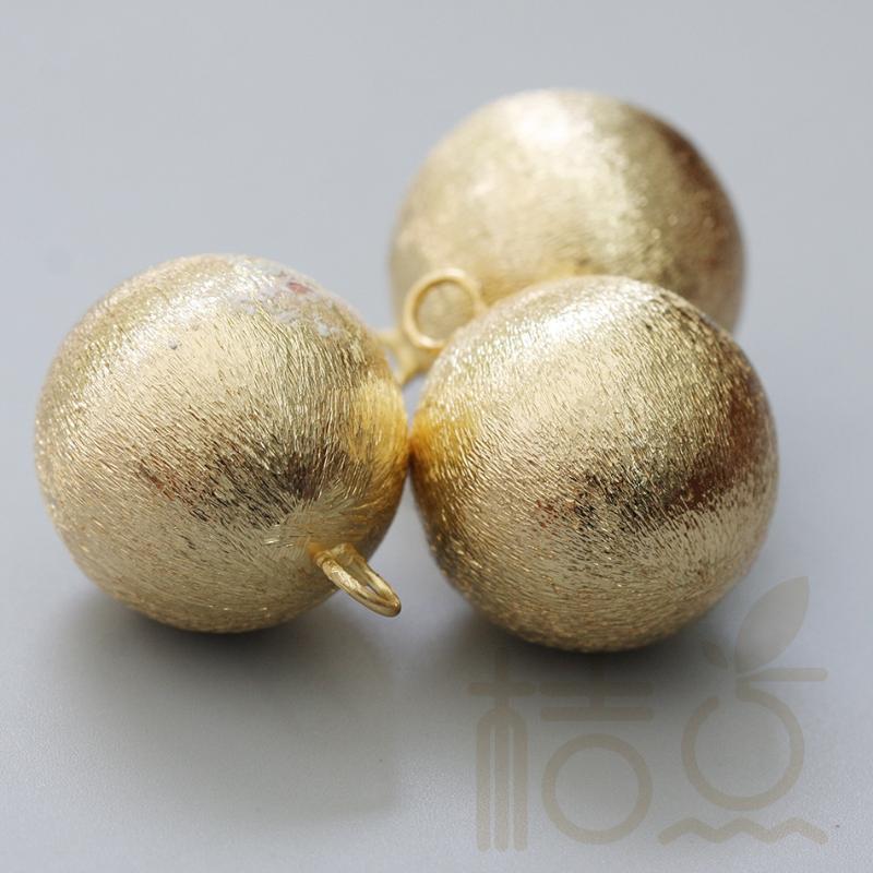

Charms Brushed Brass Ball Pendant - 25mm (3999C), Bronze;silver