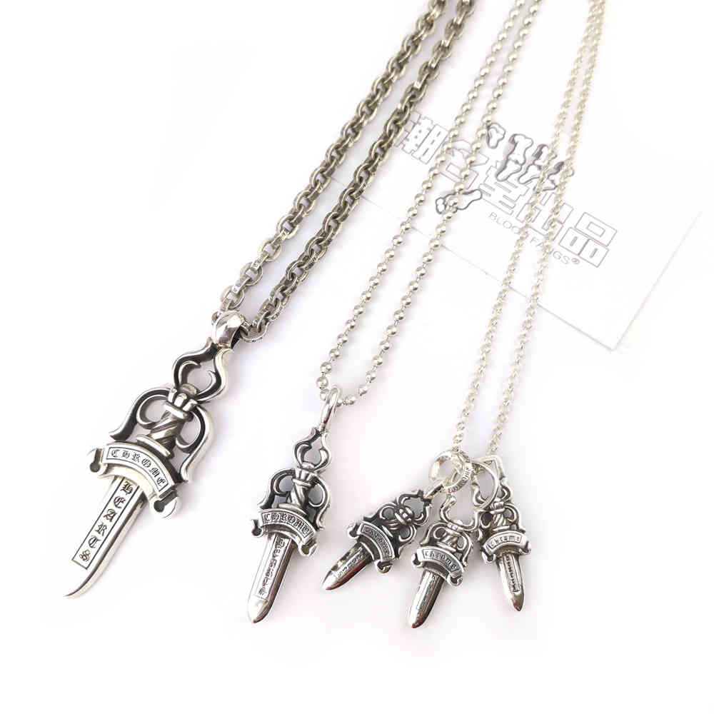 

Tang croxin Sword Pendant Necklace Wu Yifan Quan Zhilong GD same 925 Sterling Silver High Edition